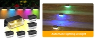 متعدد الألوان RGB LED الشمسية أضواء السياج المناظر الطبيعية لحديقة الدرج في الهواء الطلق