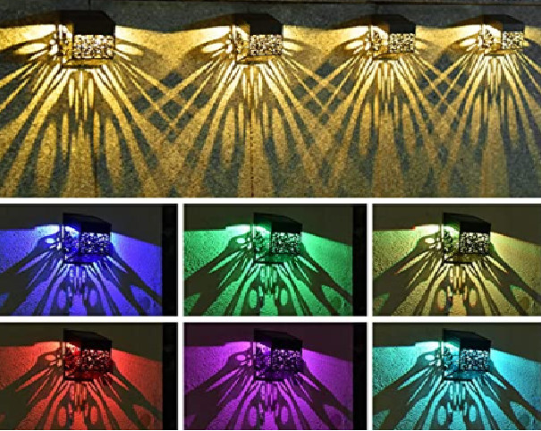 ضوء السياج الشمسي الساطع الثابت RGB نموذج تغيير لون تلقائي للحديقة