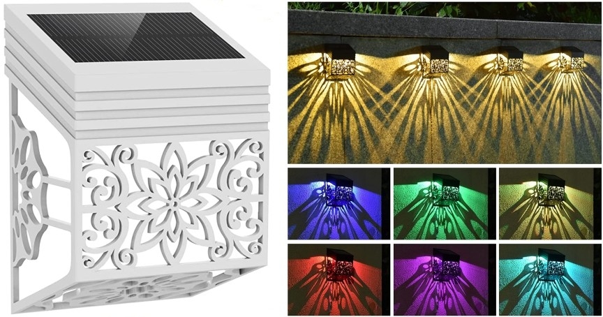 تصميم فريد من نوعه لأضواء السياج الشمسي في الهواء الطلق إضاءة LED مقاومة للماء ضوء حديقة دائم