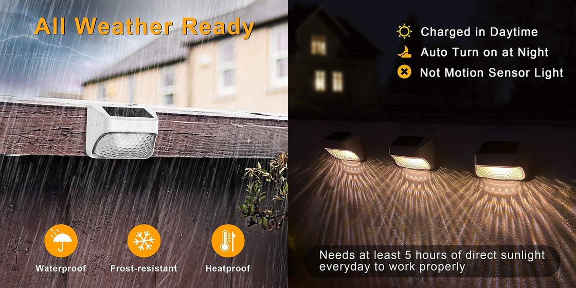 أضواء الحديقة الشمسية متعددة الألوان الزخرفية دائم الصمام الجدار الخفيفة للسياج