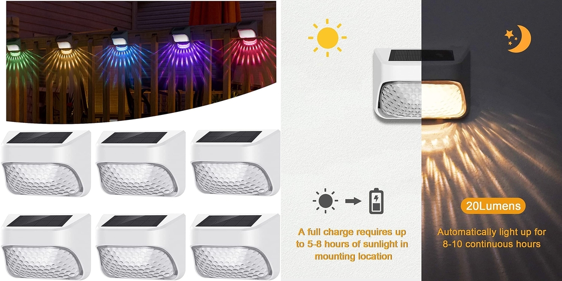 إضاءة الحديقة LED أضواء السياج الشمسي حديقة الجدار الخفيفة مصابيح الديكور المحيط