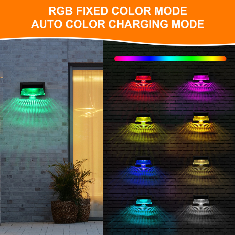 أضواء خارجية مقاومة للماء RGB تعمل بالطاقة الشمسية لتزيين العشب في الحديقة
