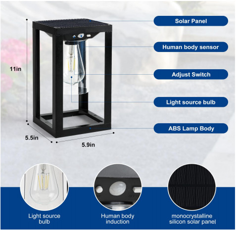 الخارجي IP65 سد الحديقة المقاوم للماء أضواء LED صعودا وهبوطا الضوء الحائط الحساس الشمسي