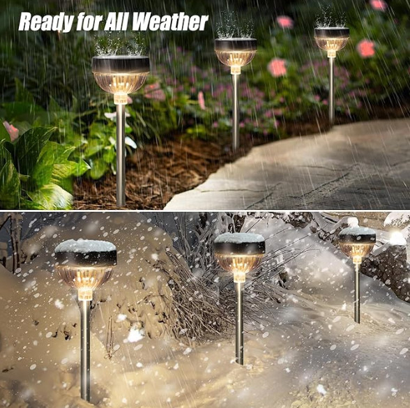 أحادية البلورات السيليكون LED أضواء الحديقة الشمسية RGB لون في الهواء الطلق 100LM كثافة