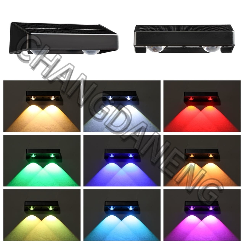15 ساعة وقت العمل IP65 مقاوم للماء LEDs RGB أبيض دافئ طاقة شمسية ضوء مع بطارية 3.7V / 1200MAH الليثيوم الثلاثي