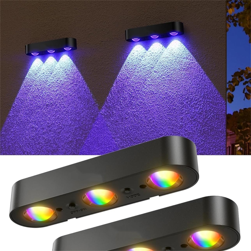 أضواء شمسية LED صديقة للبيئة مع 8 أضواء شمسية مضادة للماء