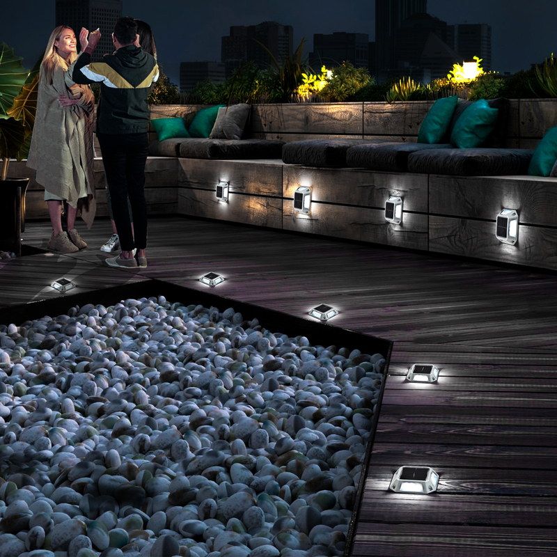 ألومنيوم LED ضوء رصيف الطاقة الشمسية 20 لومن ضوء أبيض دافئ / أبيض بارد -20 °C ~ 60 °C