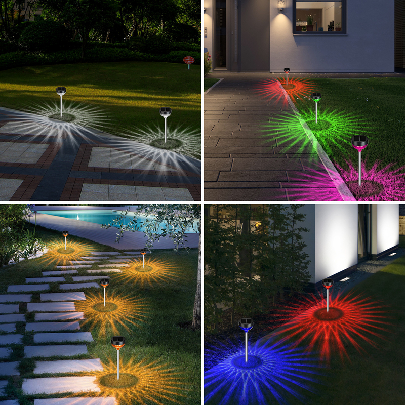 ضوء القطب الشمسي IP65 في الهواء الطلق مقاوم للماء 8-10 ساعات وقت العمل مع 2 LEDs ميزة تشغيل / إيقاف تلقائي