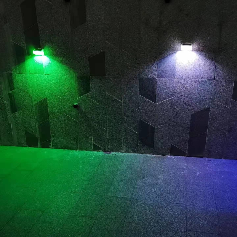 ضوء الحائط الشمسي LED مع ABA PC Shell RGB وضع التنفس للإضاءة الخارجية