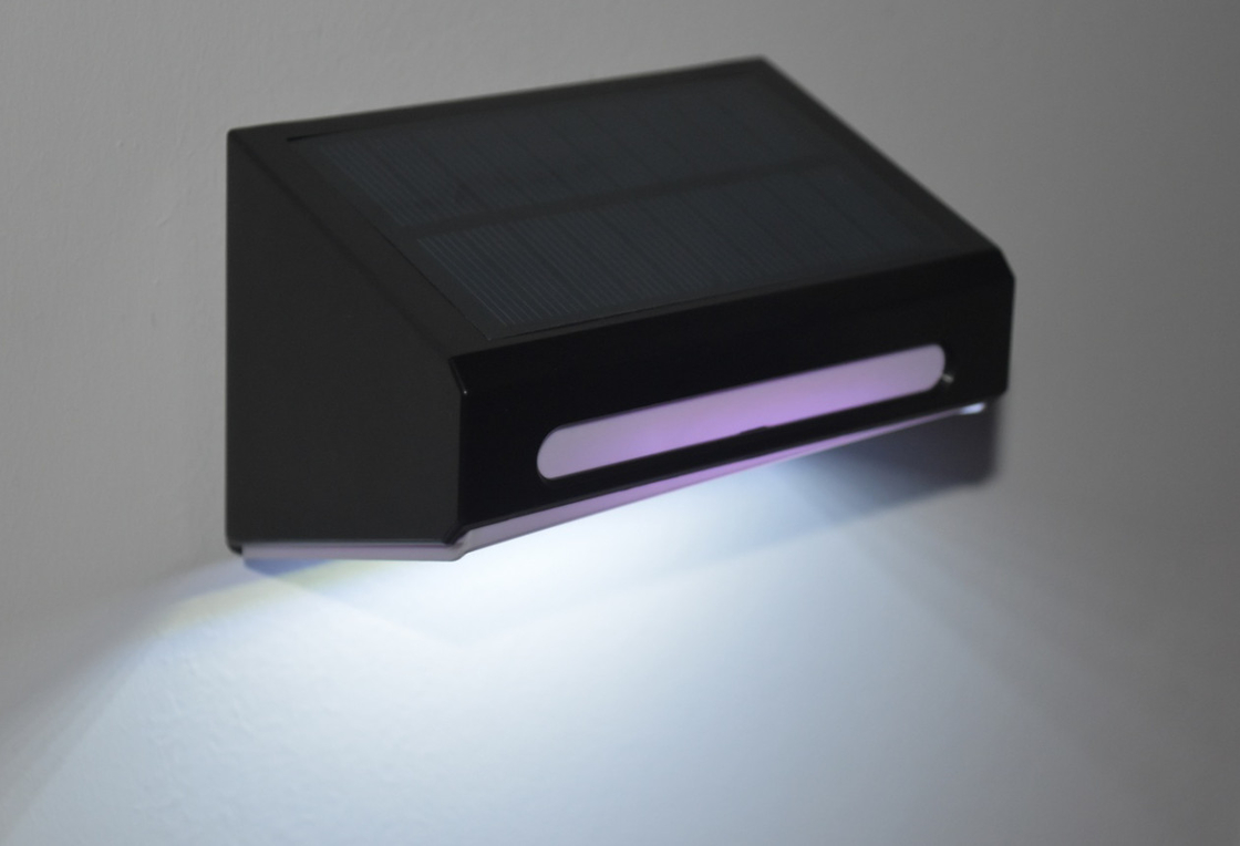 ضوء الحائط الشمسي LED مع ABA PC Shell RGB وضع التنفس للإضاءة الخارجية