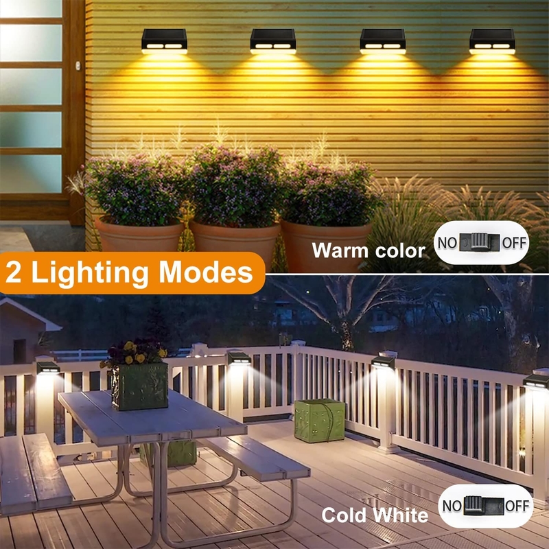 ضوء الحائط LED ABS Body مع إضاءة RGB بيضاء دافئة IP65 مضاد للماء 4 أجزاء LED