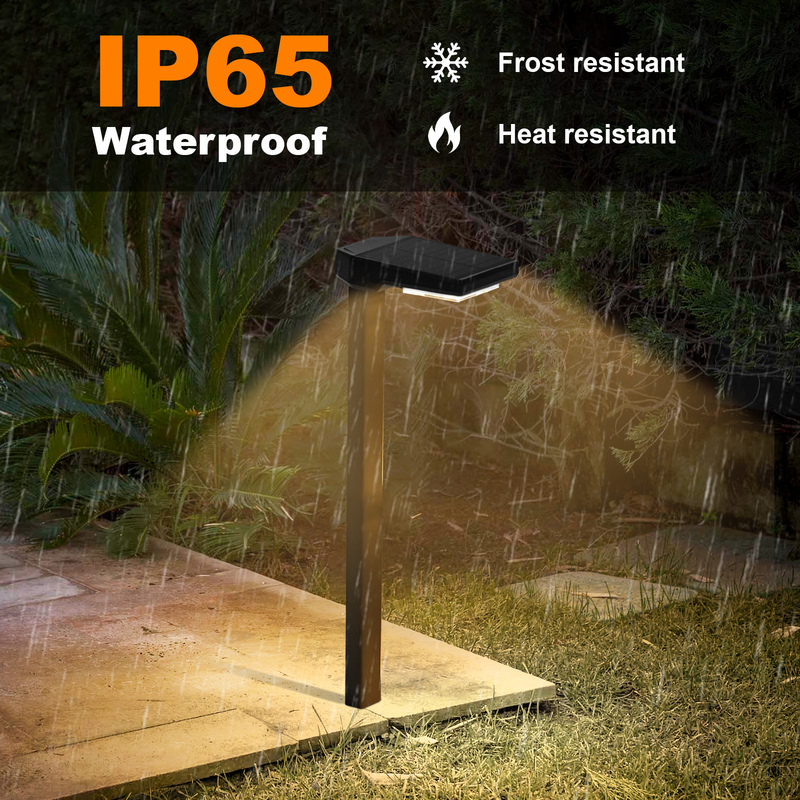 IP65 أضواء الحديقة الشمسية الخارجية 15 ساعة وقت العمل توفير الطاقة ضوء LED مقاوم للماء