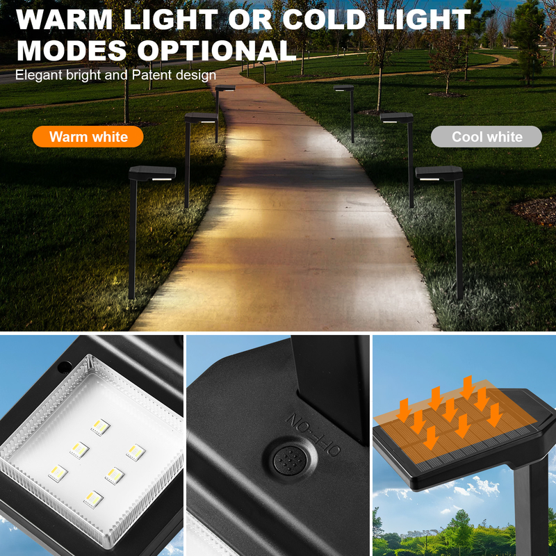 ضوء شمسي أحادي البلورية مع معدل مقاومة للماء IP65 و 2 حبات من الكرات LED