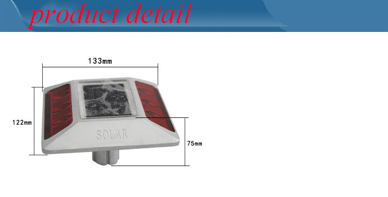 الطرق الشمسية 2V LED IP68 مقاوم للماء سبيكة الألومنيوم PC عاكسة أصفر أحمر أبيض أزرق أخضر