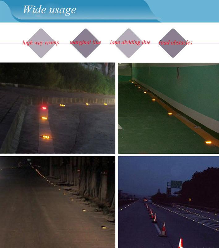 الطرق الشمسية 2V LED IP68 مقاوم للماء سبيكة الألومنيوم PC عاكسة أصفر أحمر أبيض أزرق أخضر