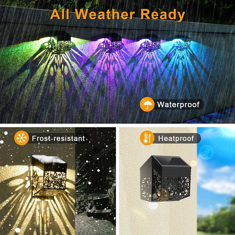 مصابيح الحديقة LED تعمل بالطاقة الشمسية مع لوحة السيليكون أحادية البلورات باللون الأبيض الدافئ / البارد / RGB