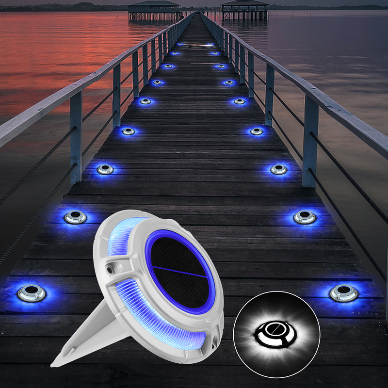 ضوء رصيف شمسي 2 فولت LED ألومنيوم PC المسمار مثبت 3t 115 * 22.5MM