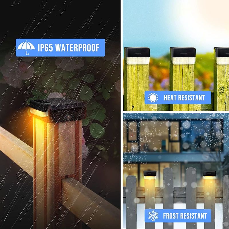 ضوء الحائط يعمل بالطاقة الشمسية مدمج في بطارية الليثيوم الثلاثية لإضاءة LED RGB بيضاء دافئة