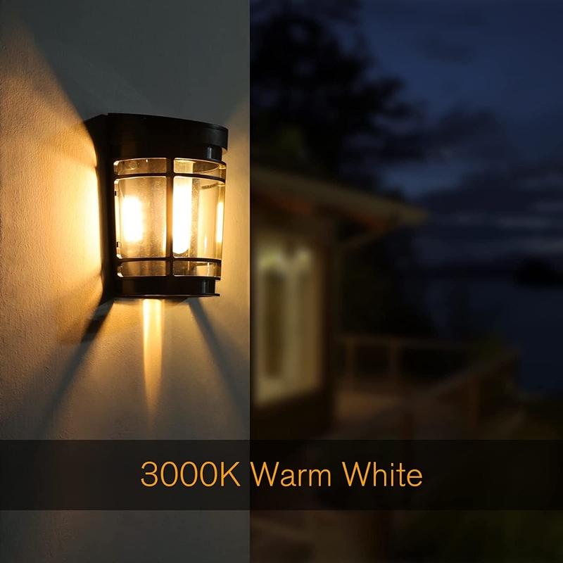 بيضاء دافئة إلى RGB ضوء الجدار الشمسي بطارية الليثيوم الثلاثية مع قشرة الحاسوب IP65 المقاومة للماء