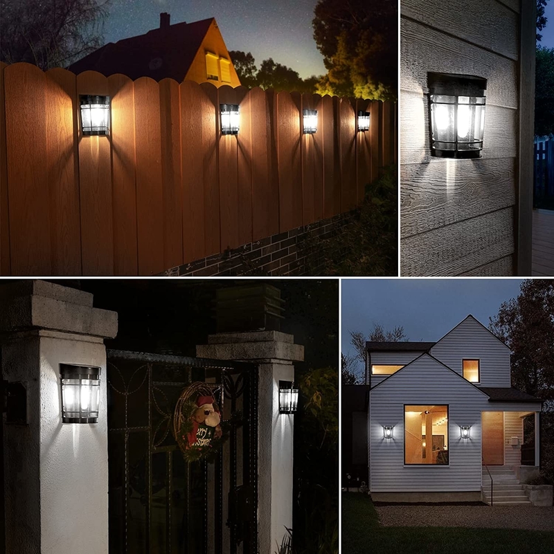 بيضاء دافئة إلى RGB ضوء الجدار الشمسي بطارية الليثيوم الثلاثية مع قشرة الحاسوب IP65 المقاومة للماء