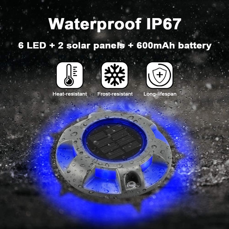 IP68 مضاد للماء الألومنيوم الطابق الشمسي المرفأ أرضية الميناء للطريق الحديقة 114 * 22MM