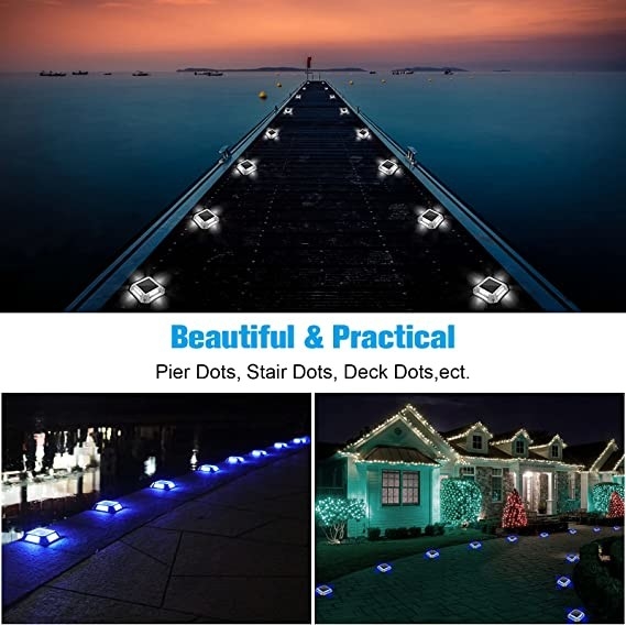 الممر الخارجي IP68 المقاوم للماء على جانب الطريق LED Road Stud Marker Step Light Driveway ضوء طاقة شمسية