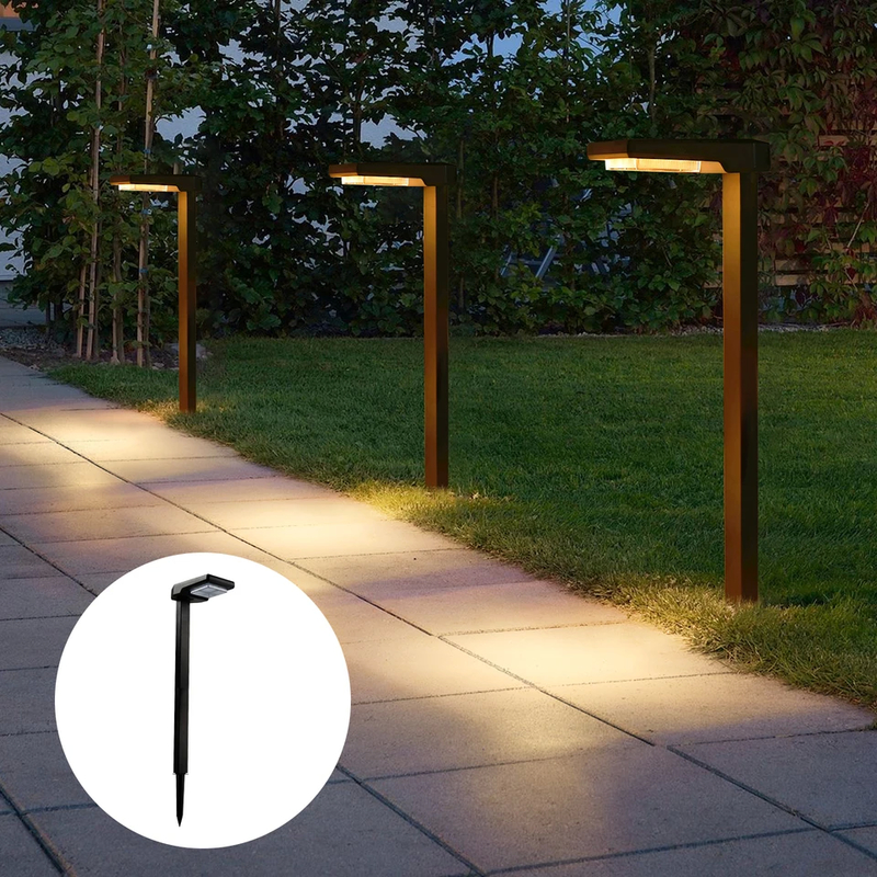 IP65 المياه الصلبة في الهواء الطلق 6 LED شمسية الحديقة حجر الضوء تلقائيا على / قبالة 15 ساعة وقت العمل