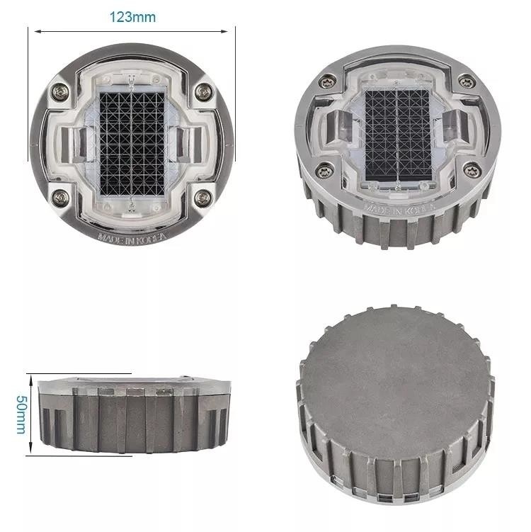الطرق الشمسية الحمراء 2V سبيكة الألومنيوم PC IP68 مقاوم للماء لتحسين الرؤية على الطريق في الليل