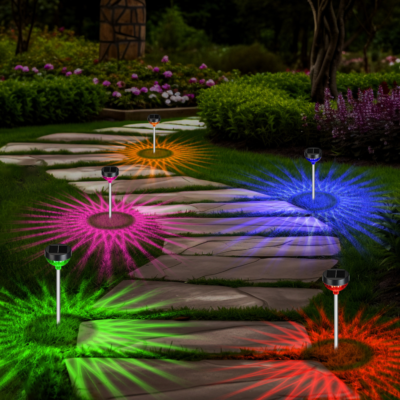 الحديقة الطرق الشمسية الضوء إدراج العشب RGB تغيير مضاد للماء IP65 منظر طبيعي الضوء ديكور الفناء