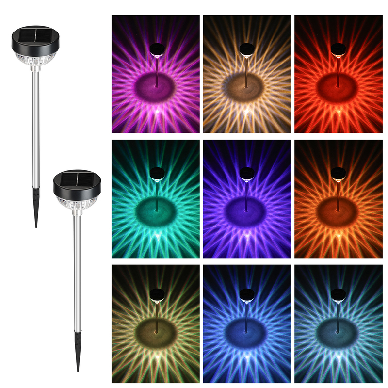 الحديقة الطرق الشمسية الضوء إدراج العشب RGB تغيير مضاد للماء IP65 منظر طبيعي الضوء ديكور الفناء