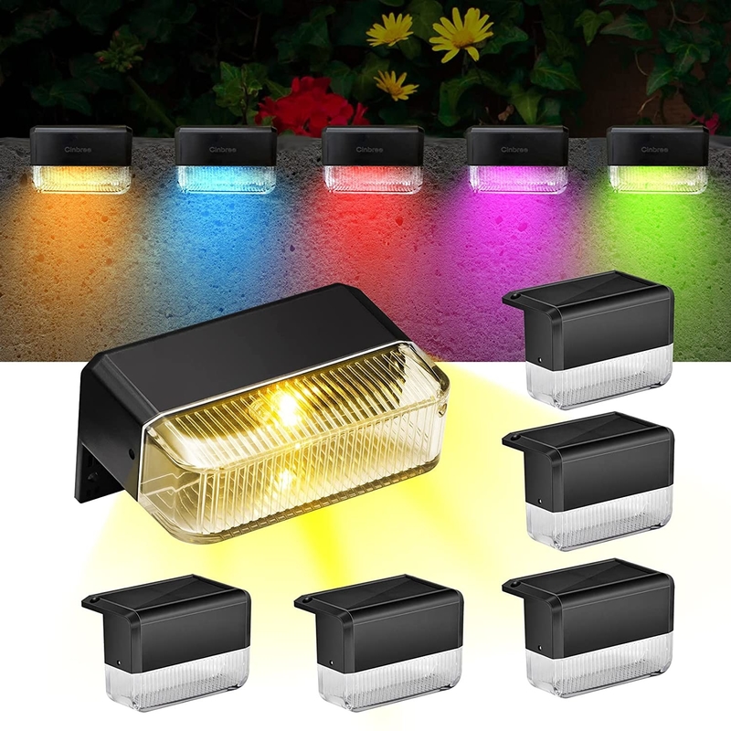 IP65 ضوء الحائط الشمسي الخارجي الدافئ الأبيض RGB ضوء الحائط الشمسي