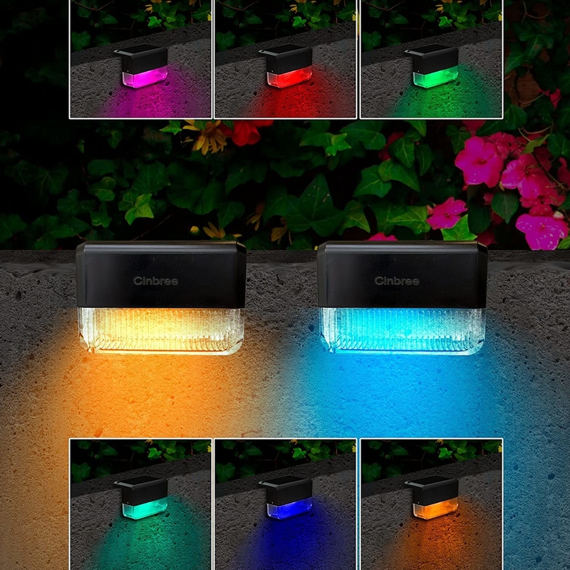 IP65 ضوء الحائط الشمسي الخارجي الدافئ الأبيض RGB ضوء الحائط الشمسي