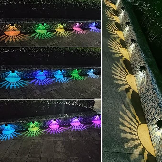 الضوء الشمسي ضوء الحديقة الشمسية الإسقاط RGB النمط الضوء مقاوم للماء تزين الحديقة الفناء الخلفي الفناء الأمامي