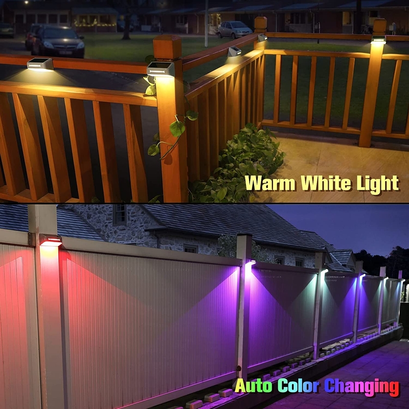 200g 3PCS مضاد للماء في الهواء الطلق الطاقة الشمسية الحائط الضوء RGB الدافئ الأبيض الطاقة الشمسية