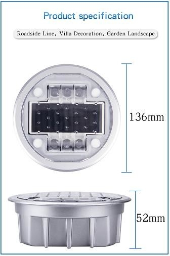 2V فولت LED الطاقة الشمسية الطرق الطرق IP68 لظروف درجة الحرارة والضغط