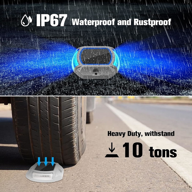246g IP67 ضوء سطح الطابق الشمسي مع تثبيت المسمار السهل والبطارية 1.2V / 600MAH بطارية Ni-Mh