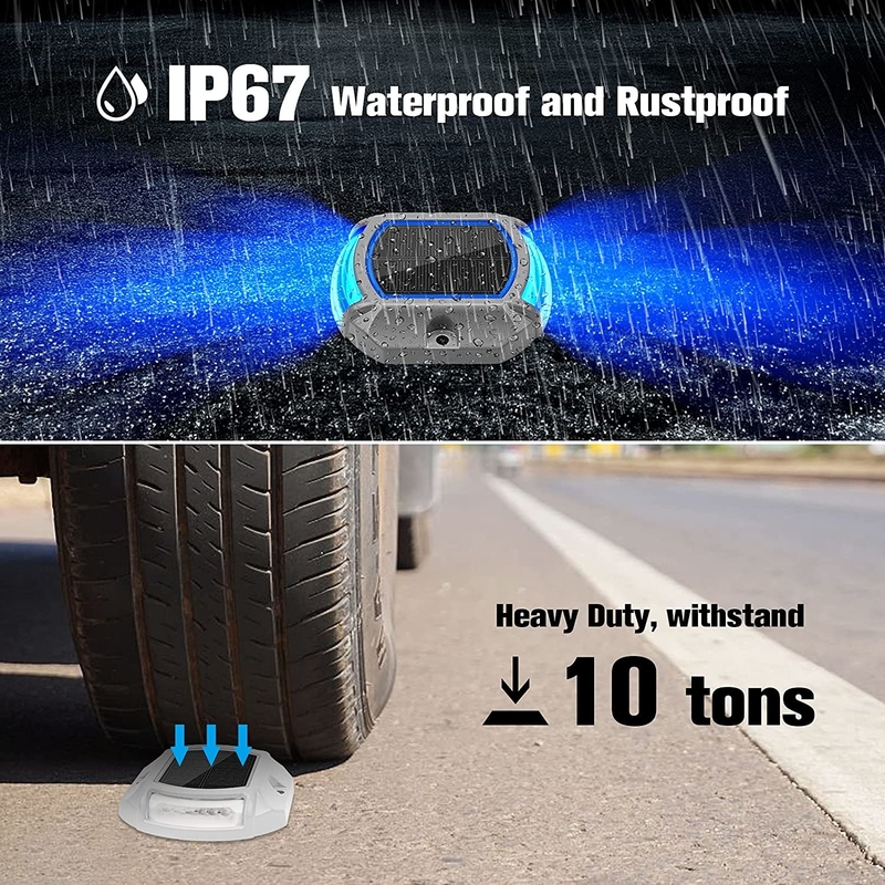 246g IP67 ضوء سطح الطابق الشمسي مع تثبيت المسمار السهل والبطارية 1.2V / 600MAH بطارية Ni-Mh