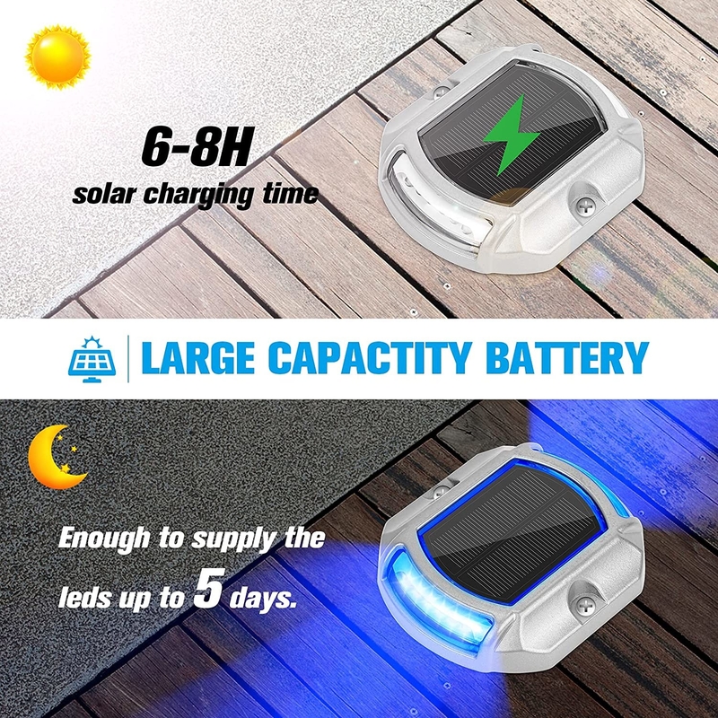 246g IP67 ضوء سطح الطابق الشمسي مع تثبيت المسمار السهل والبطارية 1.2V / 600MAH بطارية Ni-Mh