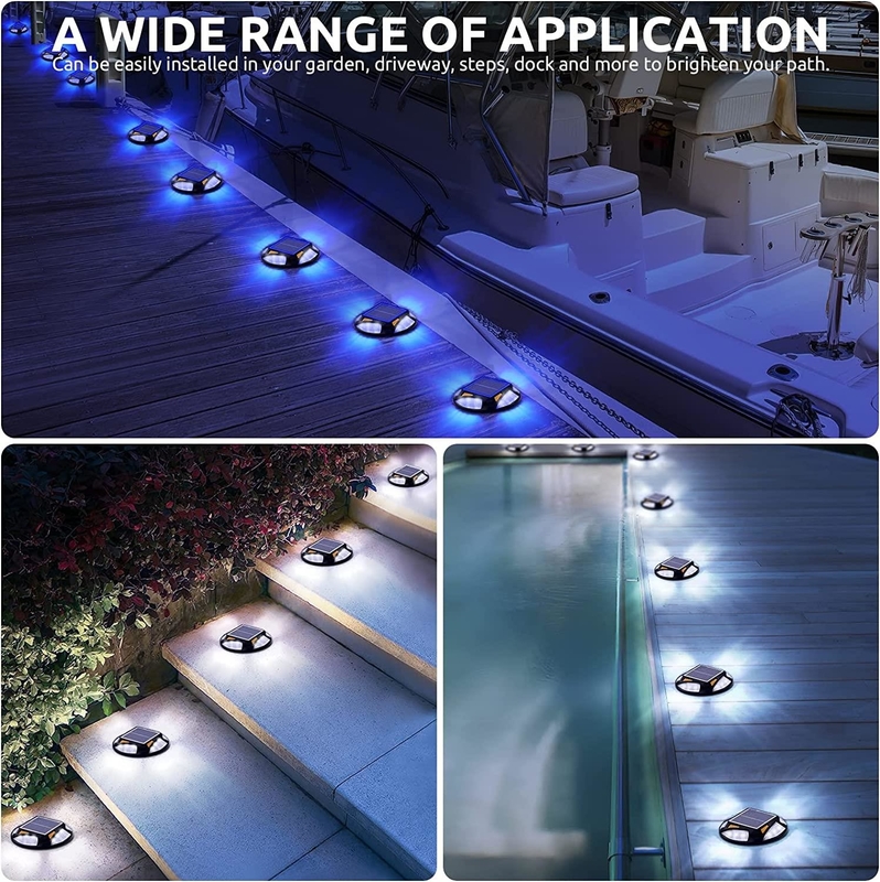 IP67 ضوء رصيف شمسي مضاد للماء LED -20C ~ 60C نطاق درجة الحرارة مع تركيب المسمار