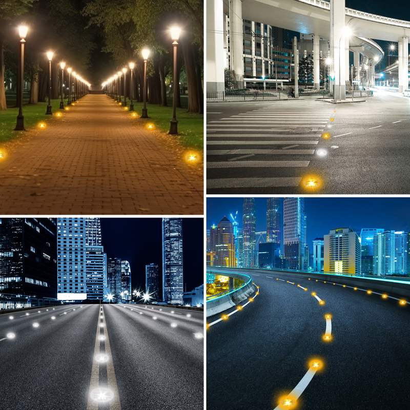 عاكس الطرق ذو الإضاءة العالية من LED يعمل بالطاقة الشمسية مع رؤية طويلة للغاية لتحذير الطريق السريع