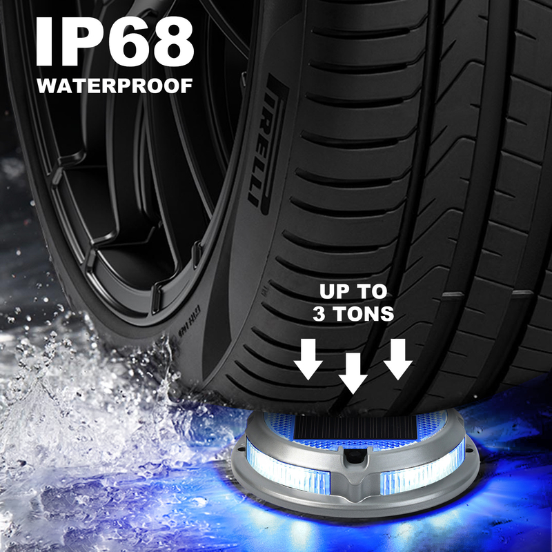 1200mAh بطارية RGB ضوء سطح الطابق الشمسي للإضاءة الخارجية طويلة الأمد 110 * 22MM