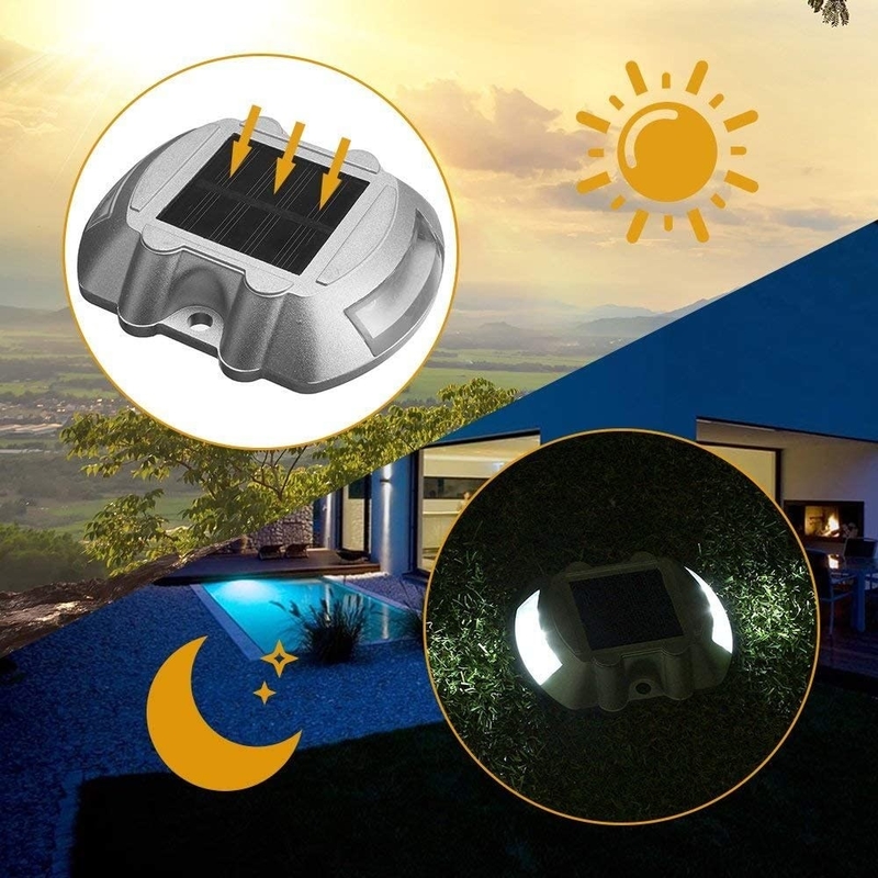 انعكاسات الطرق الشمسية مع الملصق أو المسمار نصب LED Qty 2PCS لكل جانب -20 °C إلى 70 °C