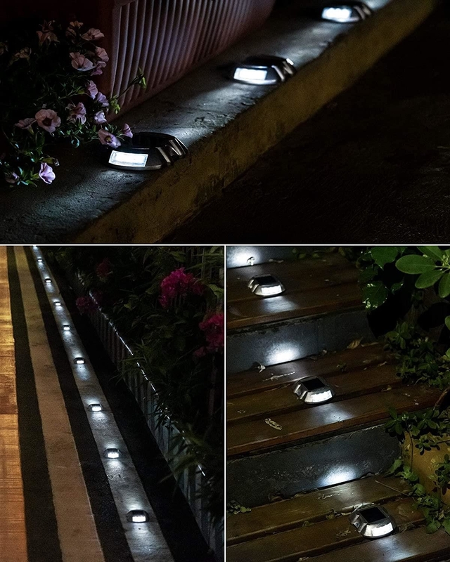 عاكسات الطرق الشمسية الضوء مع 6 LED وبطارية Ni-MH مدمجة 100 ساعة وقت الإضاءة