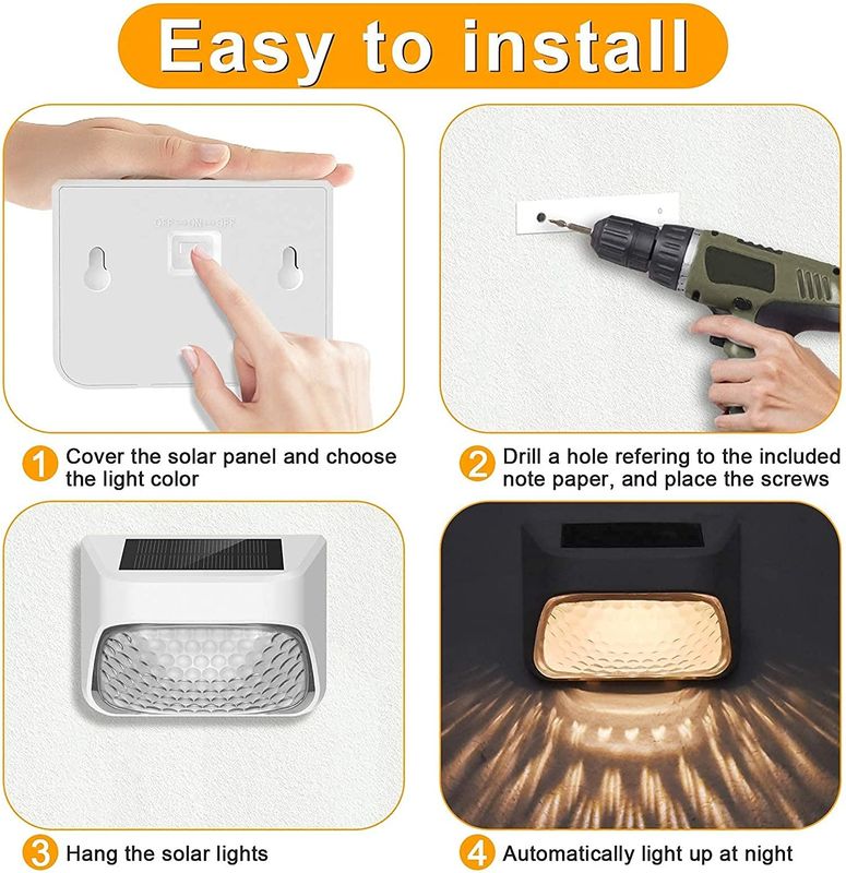 15 ساعة طويلة من الوقت العامل ضوء السياج الشمسي مع لوحة السيليكون الأحادي البلورية