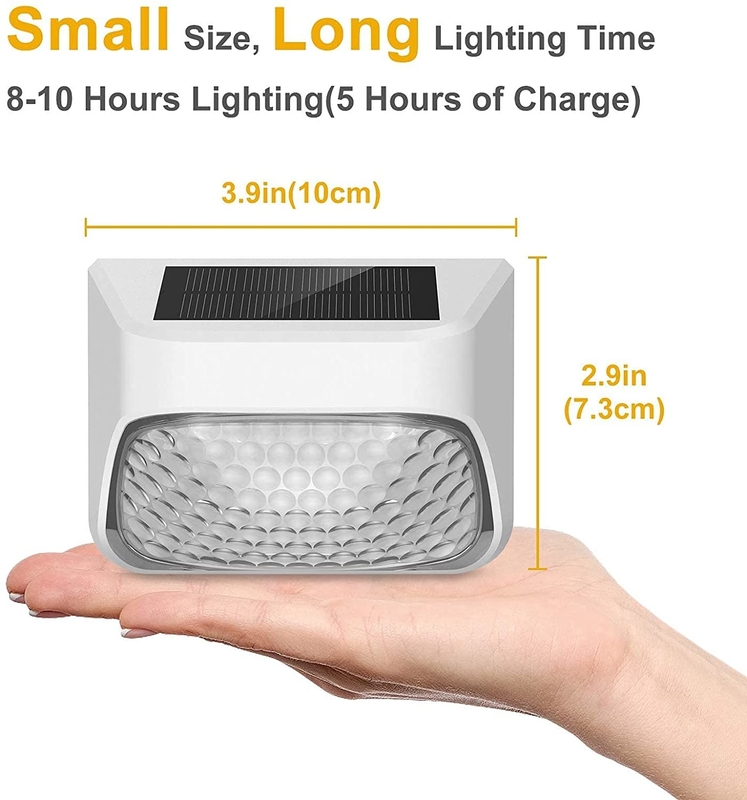 مصابيح السياج الشمسي الخارجية مع 20 لومن IP65 مضاد للماء LED سجين السياج الشمسي