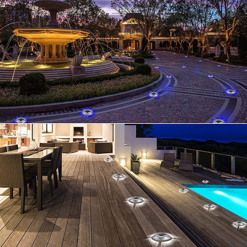 ضوء سطح الطابق الشمسي مع تنبيه ضوء النهار 6000K 8pcs LED و 110 * 22.5MM الحجم للاستخدام في الهواء الطلق