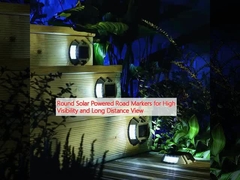 علامات الطرق المستديرة التي تعمل بالطاقة الشمسية للرؤية العالية والرؤية عن بعد